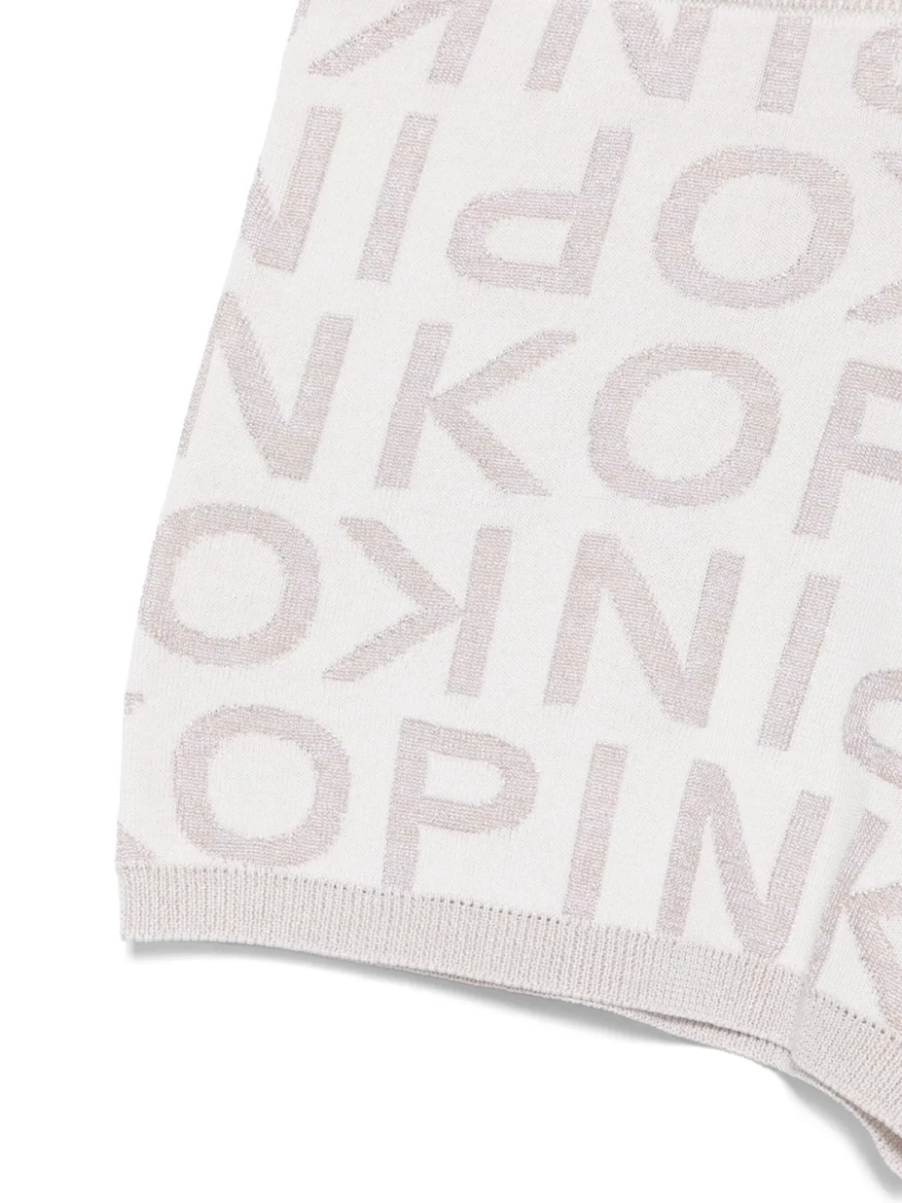 Шорты Pinko Kids с жаккардовым принтом и логотипом, белый — фото 3
