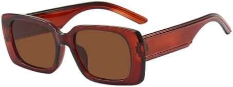 

Солнцезащитные очки в стиле ретро 2026 года, прямоугольные, модные, винтажные, в квадратной оправе, черные, в стиле стимпанк, цвет коричневый, один размер MTZJH, One Color