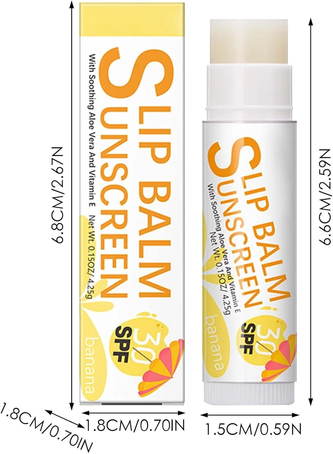Бальзам для губ с SPF Aloe & Vitamin E, 6.6x1.5 см Generic — фото 4