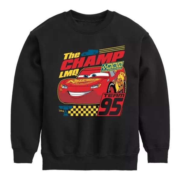 

Мальчиковые толстовки S cars 8-20 лет "Чемпион" Lightning McQueen Disney / Pixar, черный