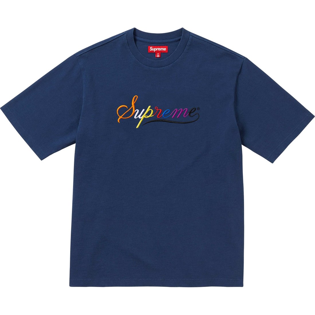 Футболка с коротким рукавом Cursive Supreme, синий/темно-синий