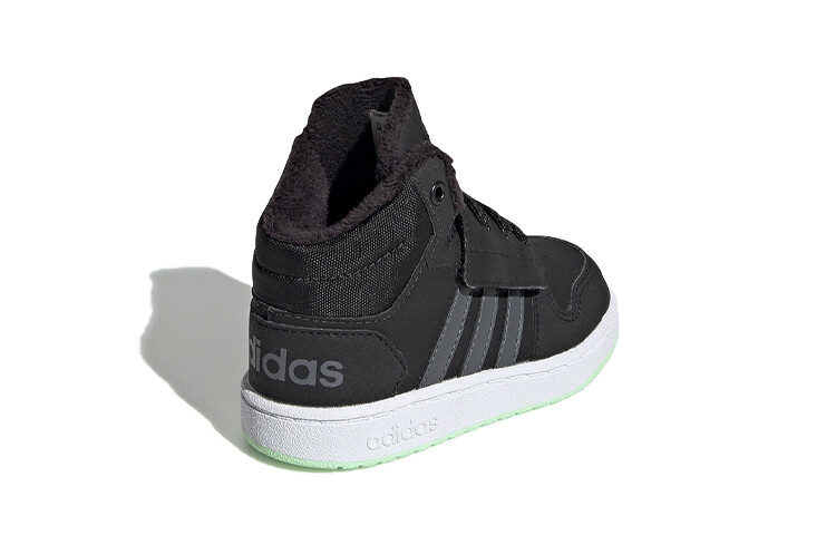 Кроссовки adidas neo Hoops 2.0 Toddler Shoes TD Mid-top White/Black/Green — фото 4