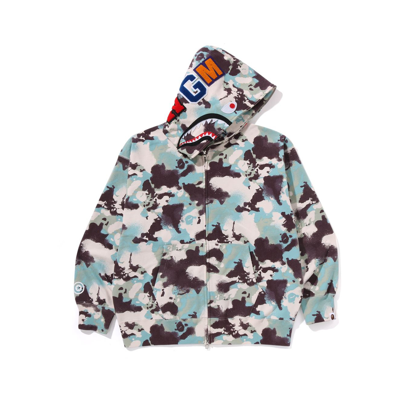 

Бейп мап камуфляж акула расслабленный крой худи с полной молнией A BATHING APE, мультиколор, Хаки, Бейп мап камуфляж акула расслабленный крой худи с полной молнией A BATHING APE, мультиколор