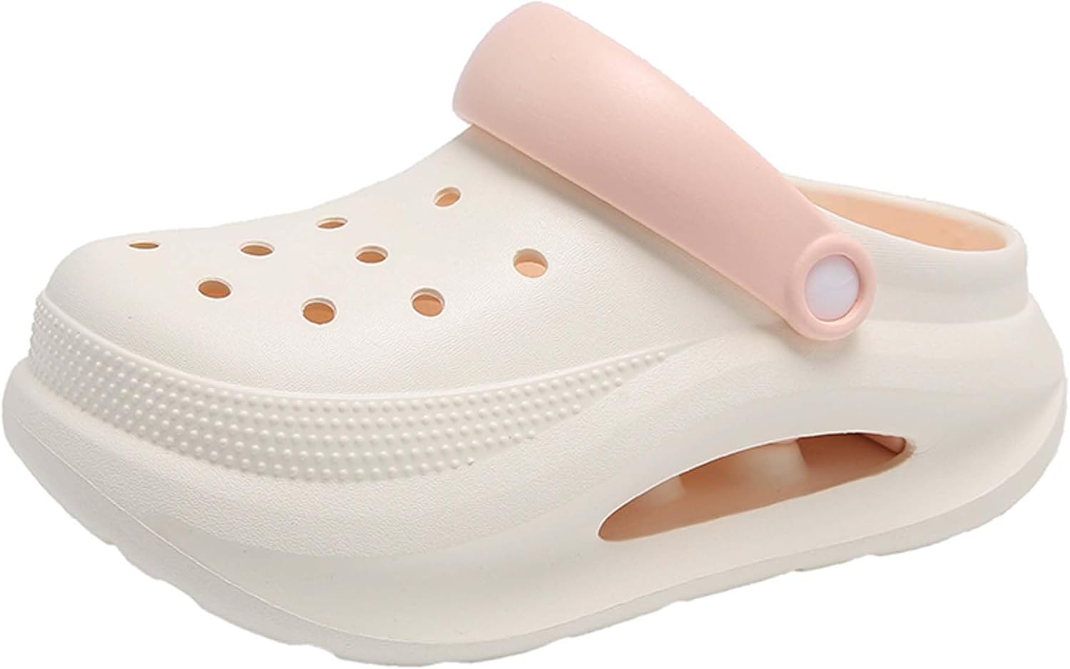 

Летние сандалии мужские и женские, сабо, садовая обувь, нескользящие, быстро сохнущие, пляжные, домашние, для душа, мюли с регулируемым каблуком Generic, розовый