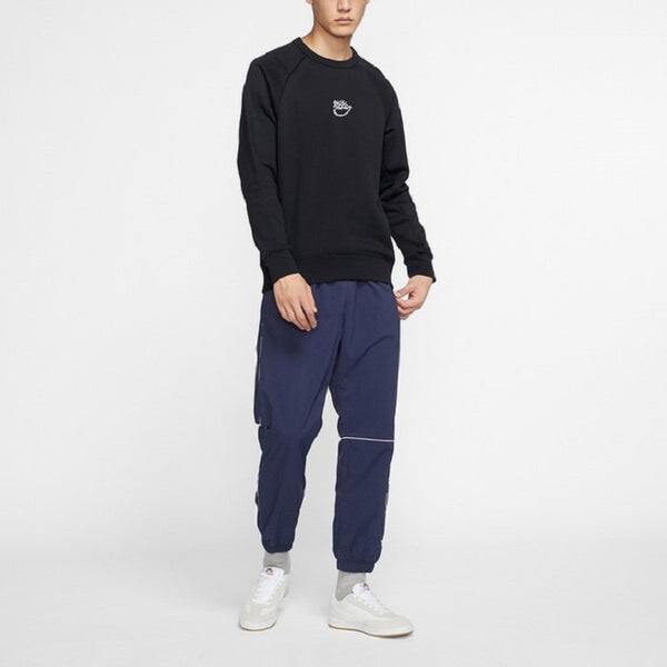 Толстовка Nike SB ICON Fleece Lined Skateboard Casual Sports Round Neck Pullover Black, черный — фото 3