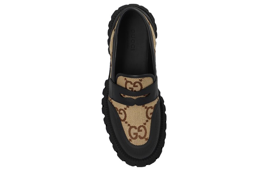 Кроссовки Gucci Novo GG Jacquard Chunky Loafer 'Black Camel', черный — фото 2