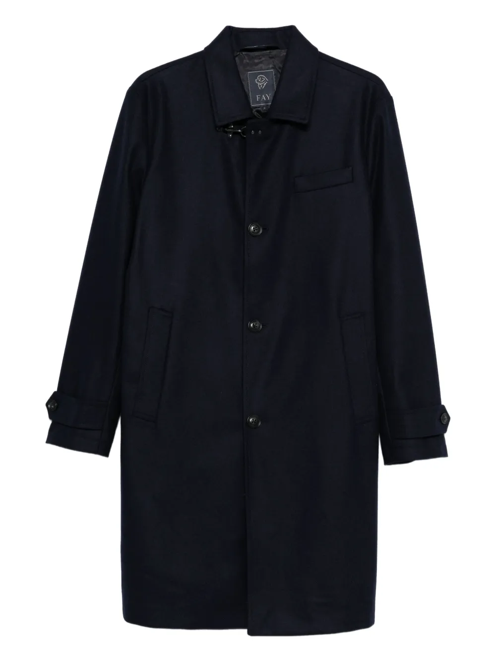 

Пальто на пуговицах с карманами Fay, синий