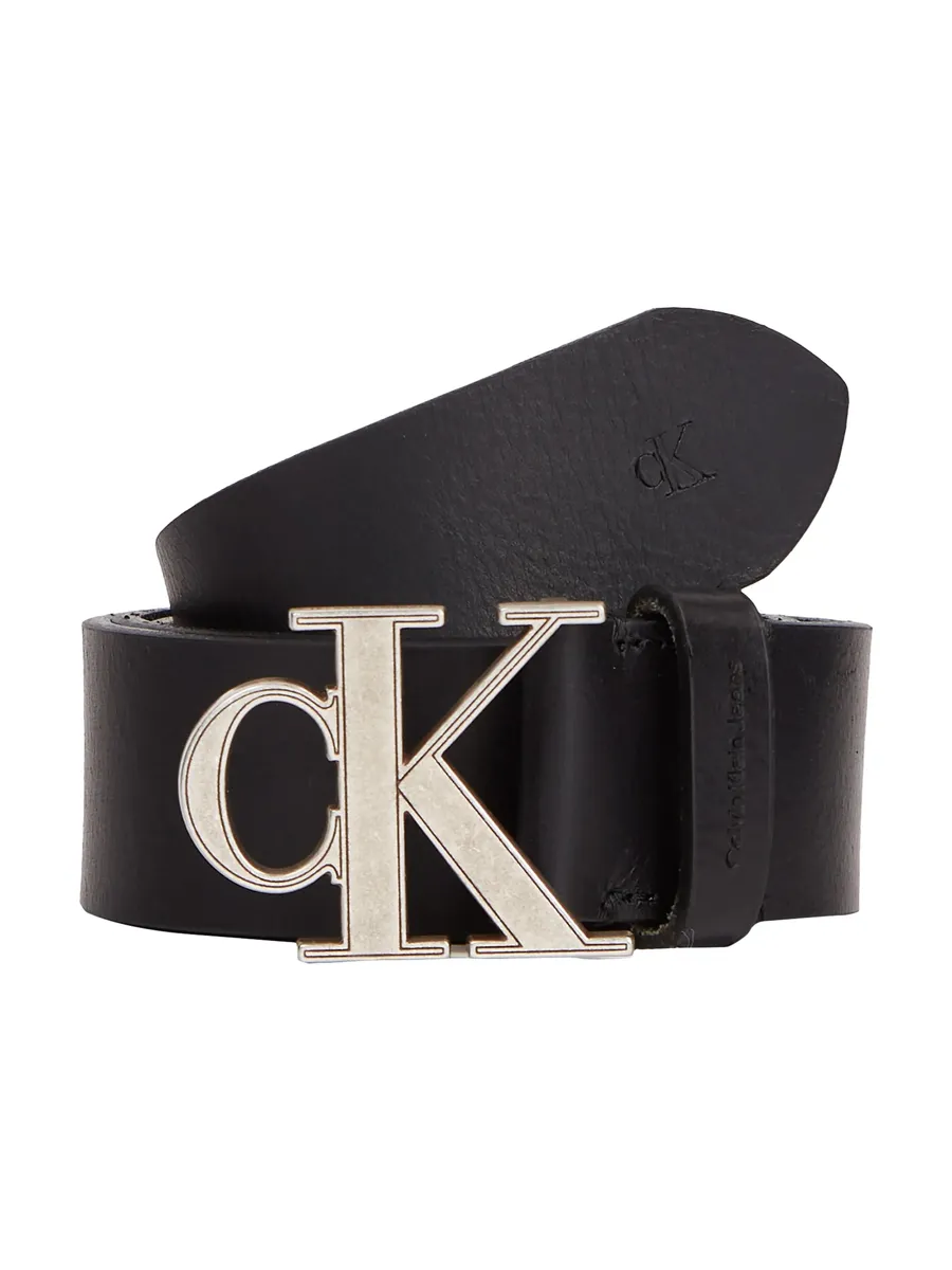 

Кожаный ремень Calvin Klein Jeans "MONOGRAM HARDWARE 35MM", черный