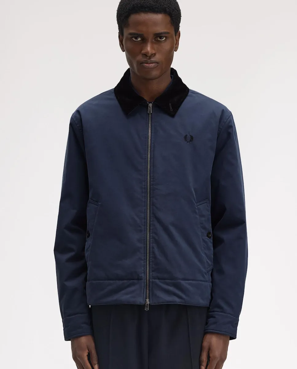 

Мужская хлопковая куртка с застежкой-молнией Fred Perry, синий