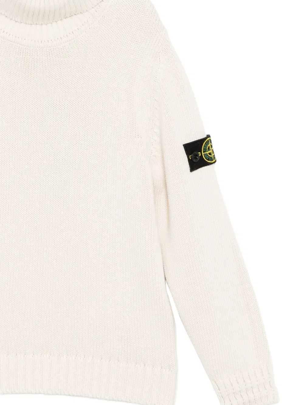 Свитер с нашивкой в виде компаса Stone Island Junior, нейтральный — фото 3