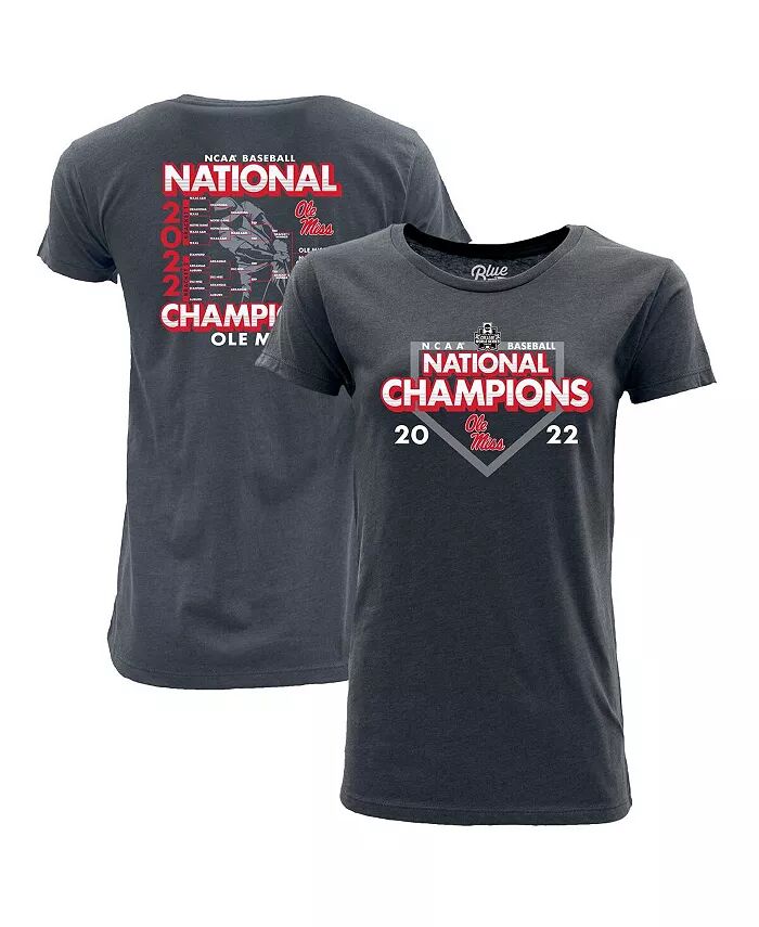 

Футболка женская темно-синяя Ole Miss Rebels 2022 NCAA Men's Baseball College World Series Champions Schedule Blue 84