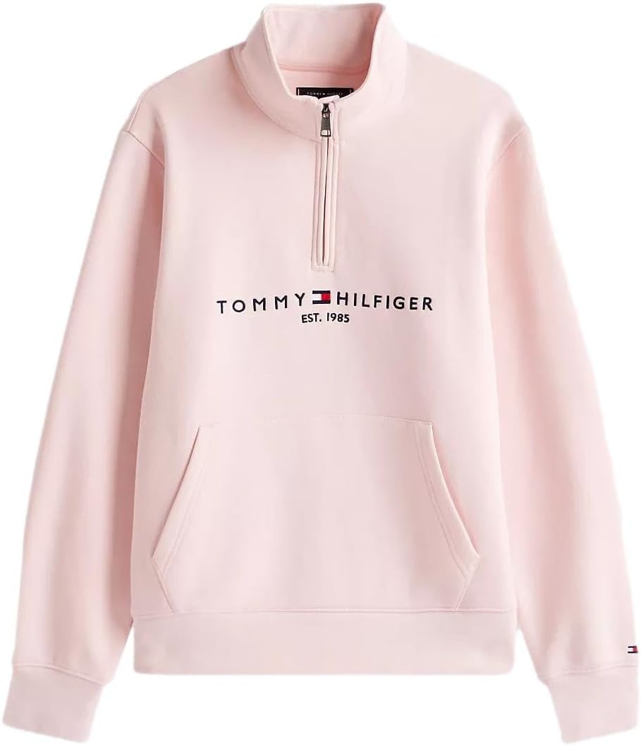 

Мужская адаптивная толстовка Tommy Hilfiger с застежкой-молнией на четверть оборота и удлиненным бегунком, Whimsy Pink