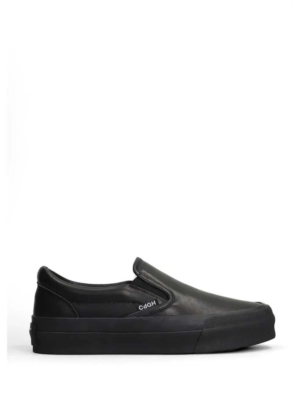 Кожаные слипоны-кеды Steer Comme Des Garçons Homme, черный