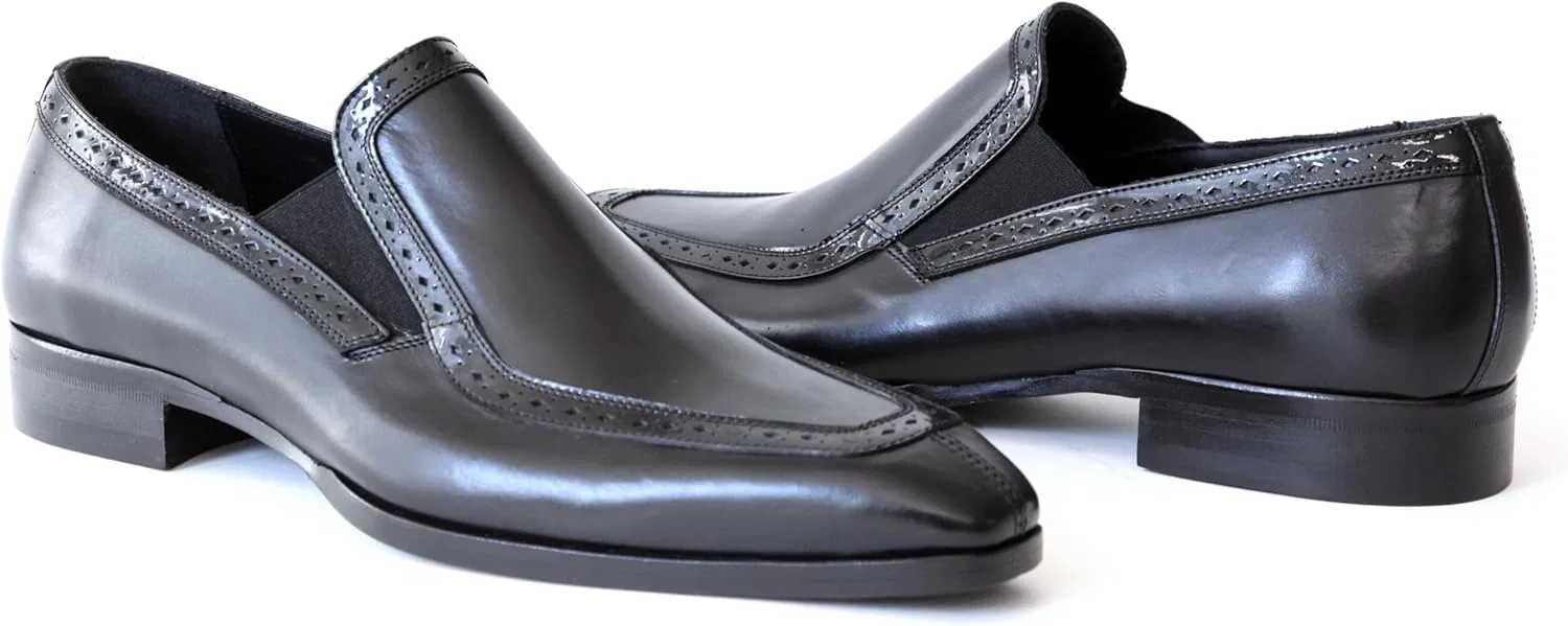 Лоферы Italian Black Leather W/Patent Accent Jo Ghost 4960BIS, черный — фото 4