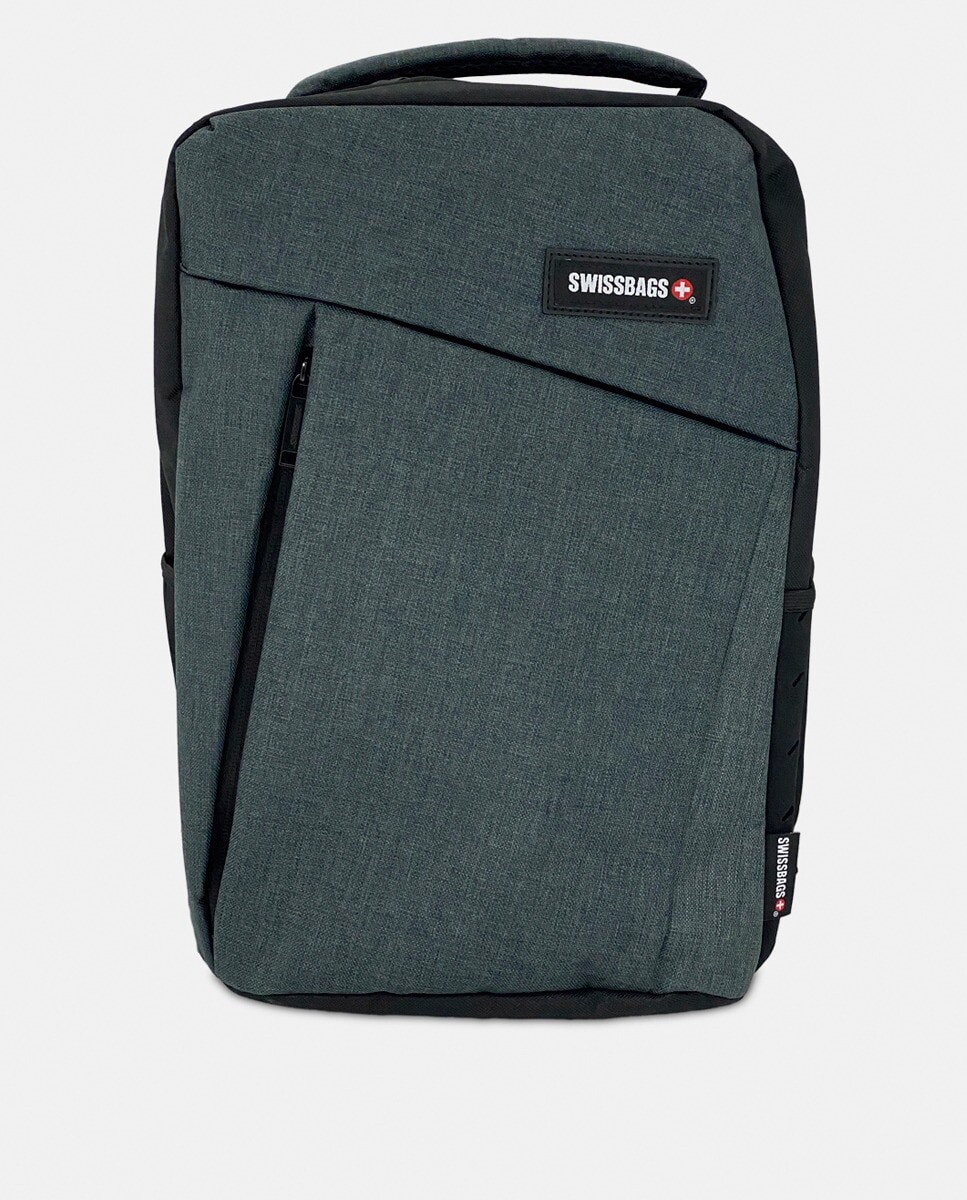 

Большой унисекс противокражный рюкзак Swissbags серых тонов с технологией RFID Swissbags, серый