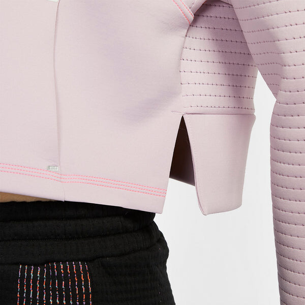 Толстовка с капюшоном pro luxe с круглым вырезом Nike, розовый — фото 3