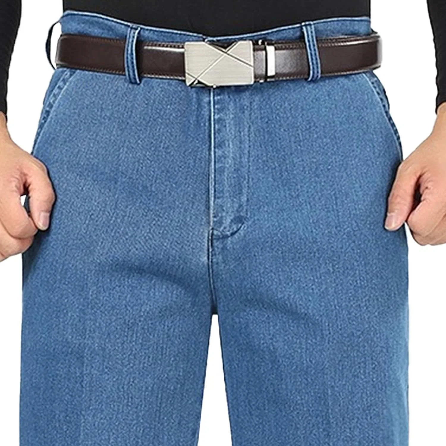 Джинсы свободные Comfort Flex, Light Blue — фото 2