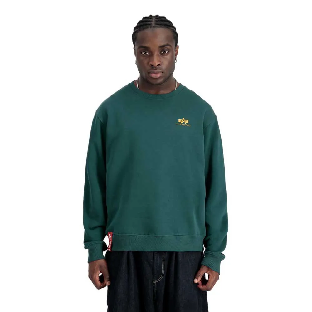 

Толстовка Alpha Industries Basic Small Logo, зеленый
