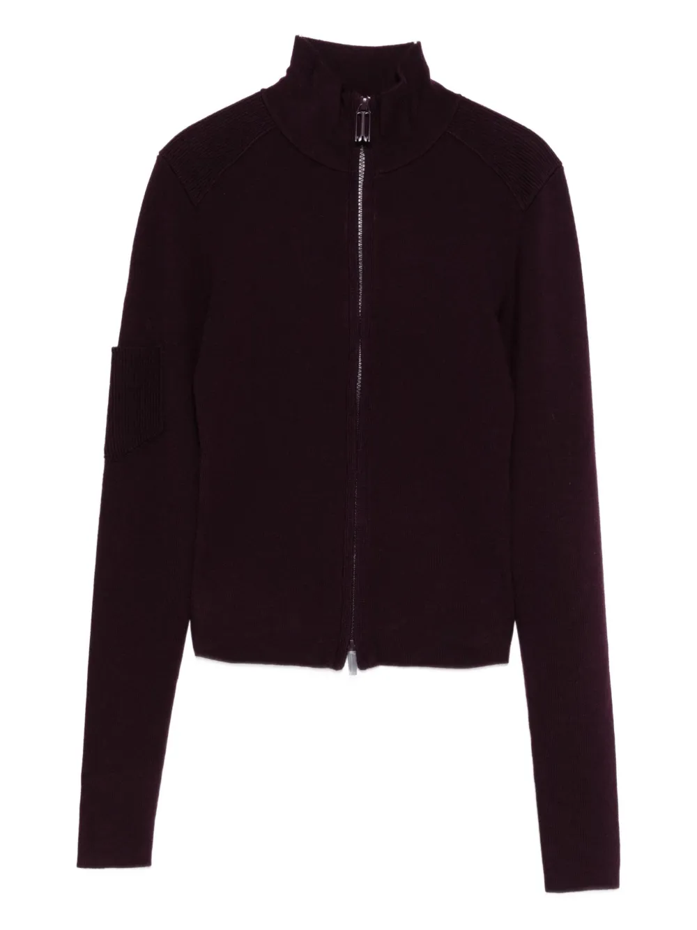 

Кардиган с высоким воротником и застежкой на молнию VICTORIA BECKHAM, красный