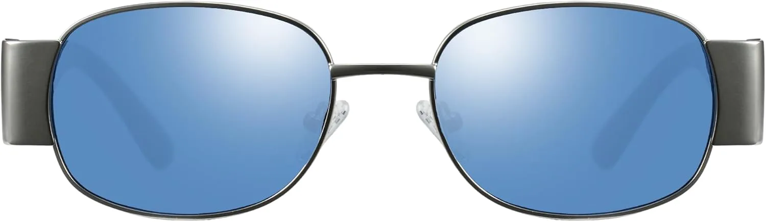 

Солнцезащитные очки Cyxus Retro Oval в стиле «старых денег» для женщин и мужчин, модные классические очки с защитой UV400, артикул 1248, Frame: Silver+ Lens: Blue