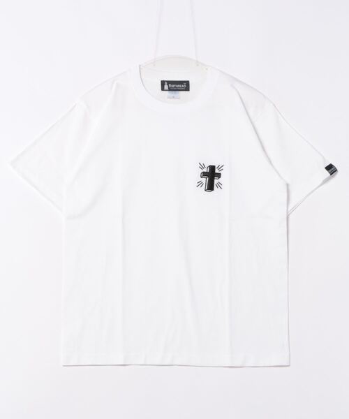 

Футболка с коротким рукавом, 3D-вышивка в виде татуировки, бренд JUGLANS, цвет белый, вес 176 г