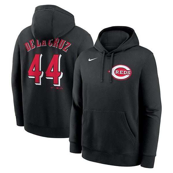 Толстовка с капюшоном мужская elly de la cruz черная cincinnati reds Nike — фото 2