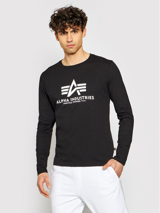 

Стандартная посадка с длинным рукавом Alpha Industries, черный