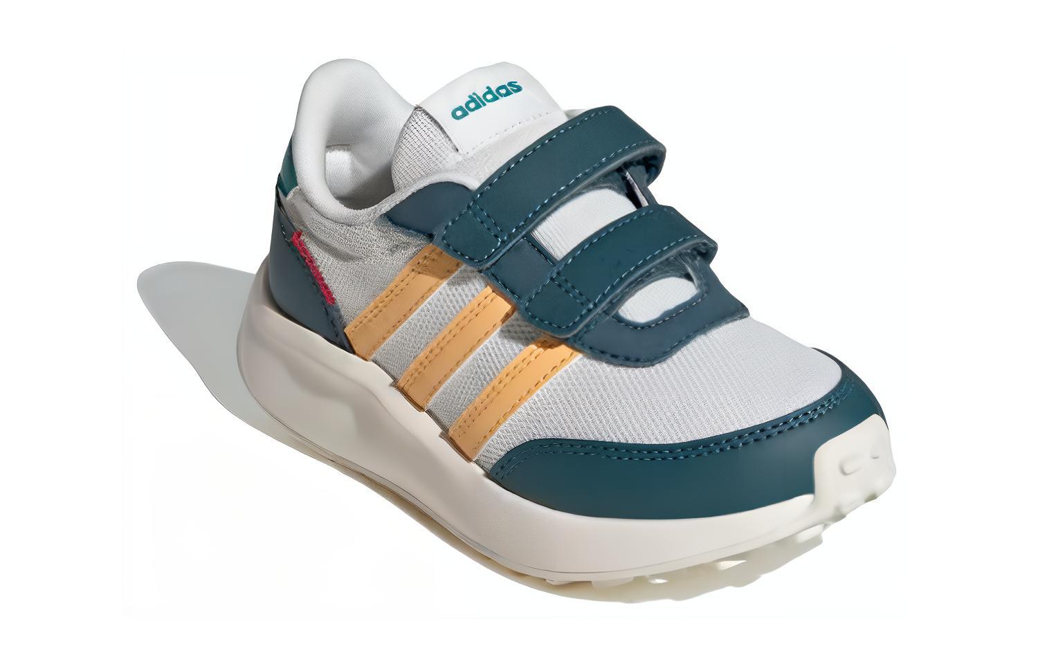 Низкие детские кроссовки для повседневной жизни Adidas, зеленый/желтый — фото 3