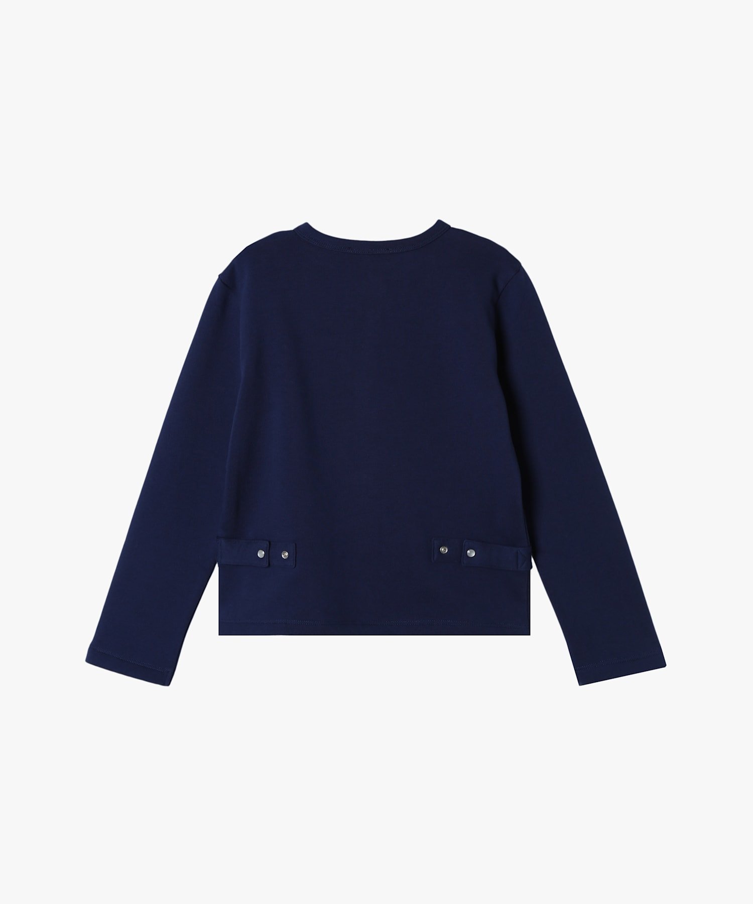 Детский хлопковый кардиган с длинными рукавами из меланжевой ткани Agnes b. ENFANT, Navy — фото 2