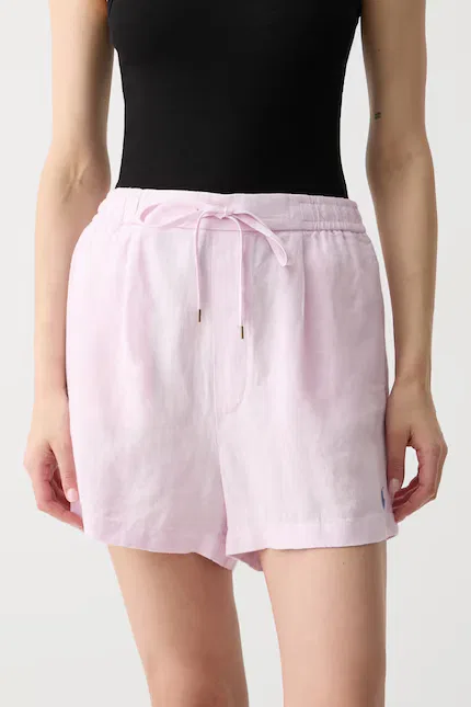 Шорты льняные LINEN-WVN-SHORTS Polo Ralph Lauren, розовый