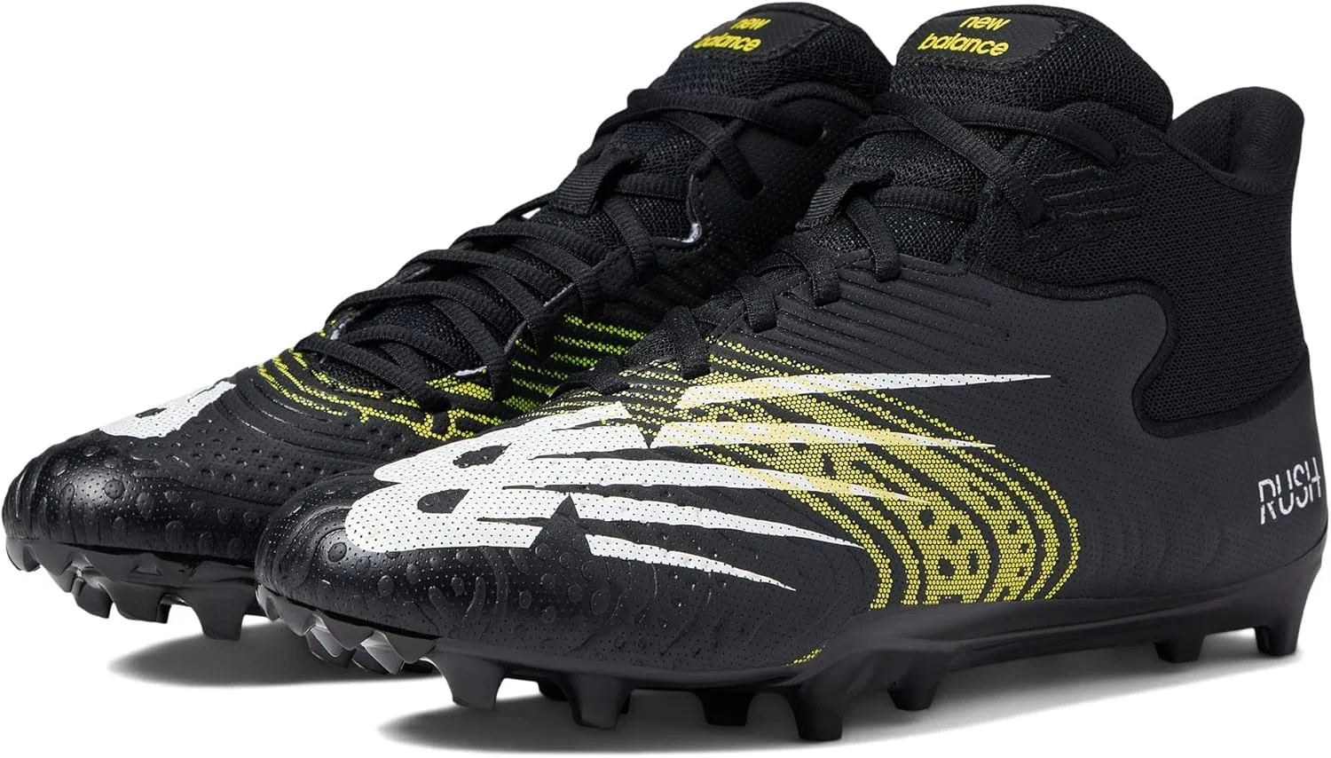 Мужские кроссовки для лакросса New Balance Rush Mid V3 Speed, Black White — фото 2