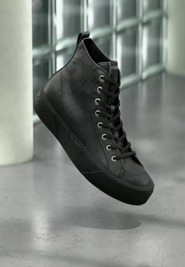 Кроссовки kampus max iii hi lace hightop Karl Lagerfeld, Black/Dark Grey