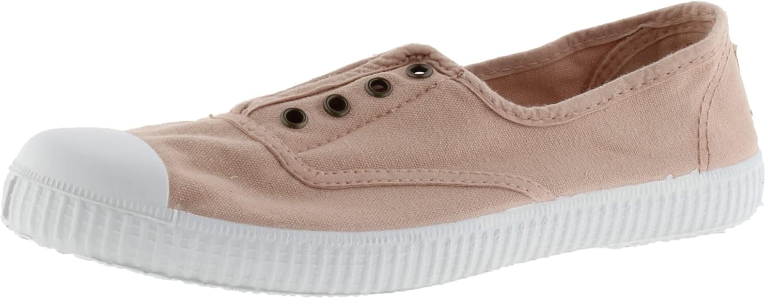 

Женские кеды Victoria английского бренда с тонированным носком из канвы и шнуровкой, Ballet