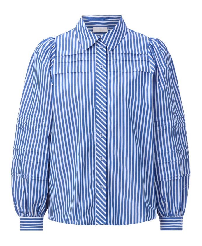 

Полосатая блузка со складками Rich & Royal, синий