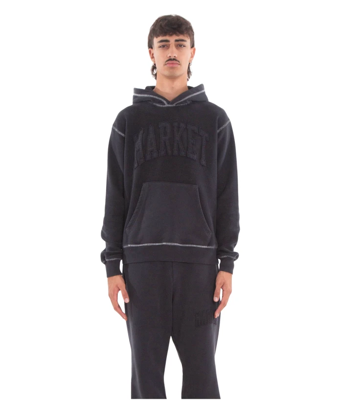

Худи с перевернутой футболкой Market, черный