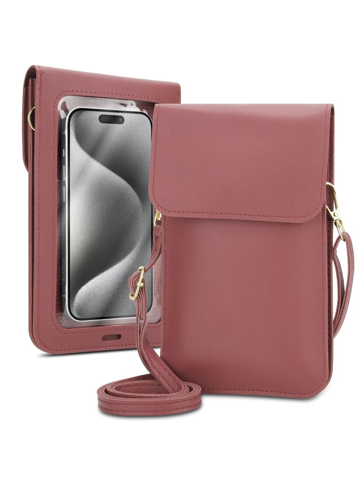 

Cadorabo Чехол для телефона Apple iPhone XR, сумка через плечо, розовый