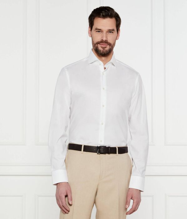 

Рубашка h-моток-распространение-c1-222 Slim fit Boss, белый