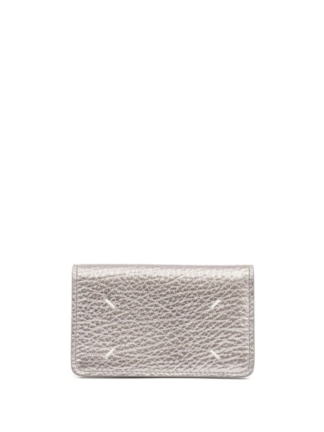 

Maison Margiela кожаный держатель карт Four Stitches, серебристый