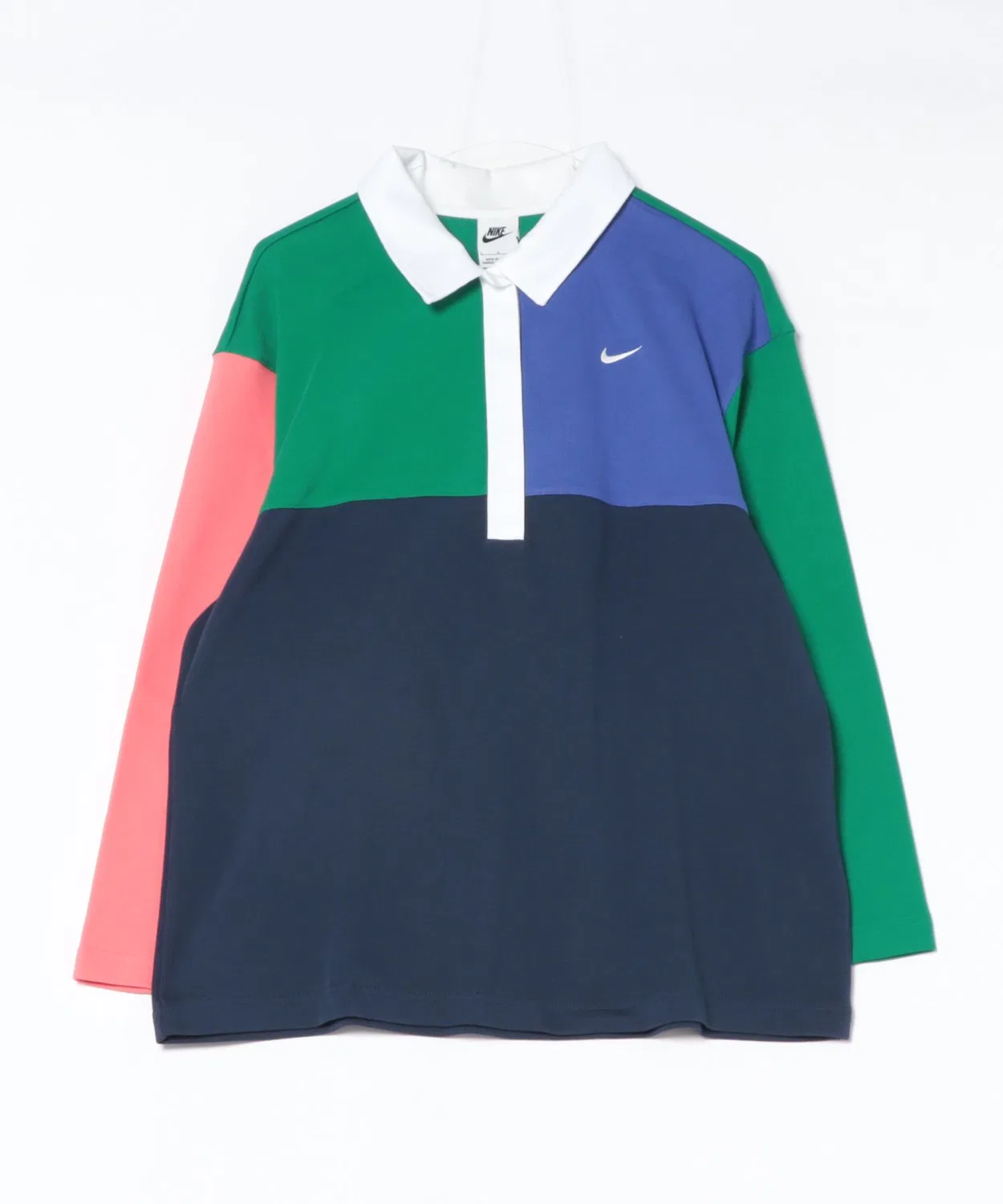 Поло Nike AS W NSW Street Essntl OS, свободный крой, дроп-шoulders, мультиколор