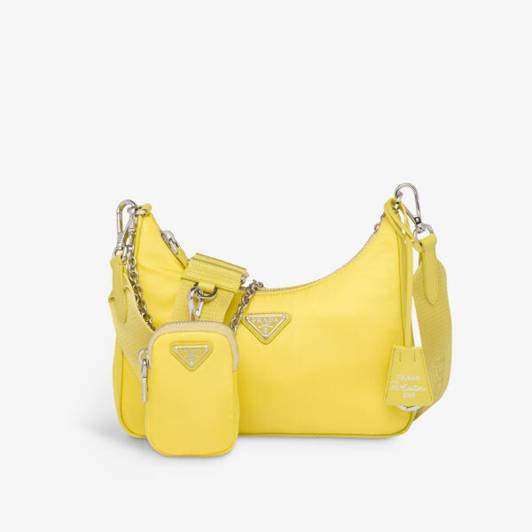 

Сумка на плечо Re-Nylon 2005 из переработанного нейлона Prada, желтый