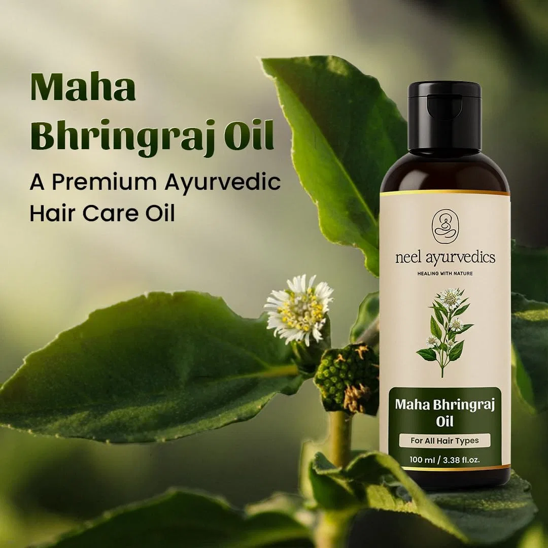 Масло для роста волос «Maha Bhringraj Oil» Neel Ayurvedics — фото 4