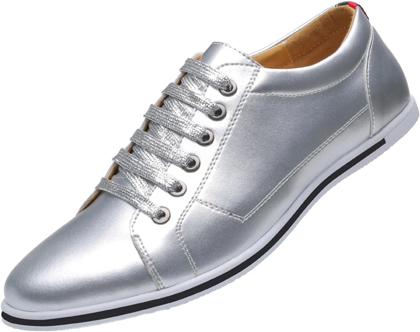 Лоферы мужские кожаные, Silver