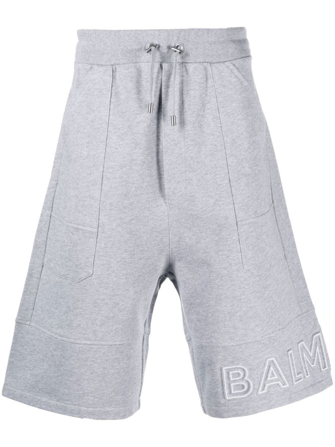 

Шорты-бермуды с логотипом Balmain, серый