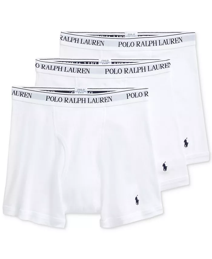 

Мужские боксеры из хлопка Big & Tall, 3 шт Polo Ralph Lauren, белый