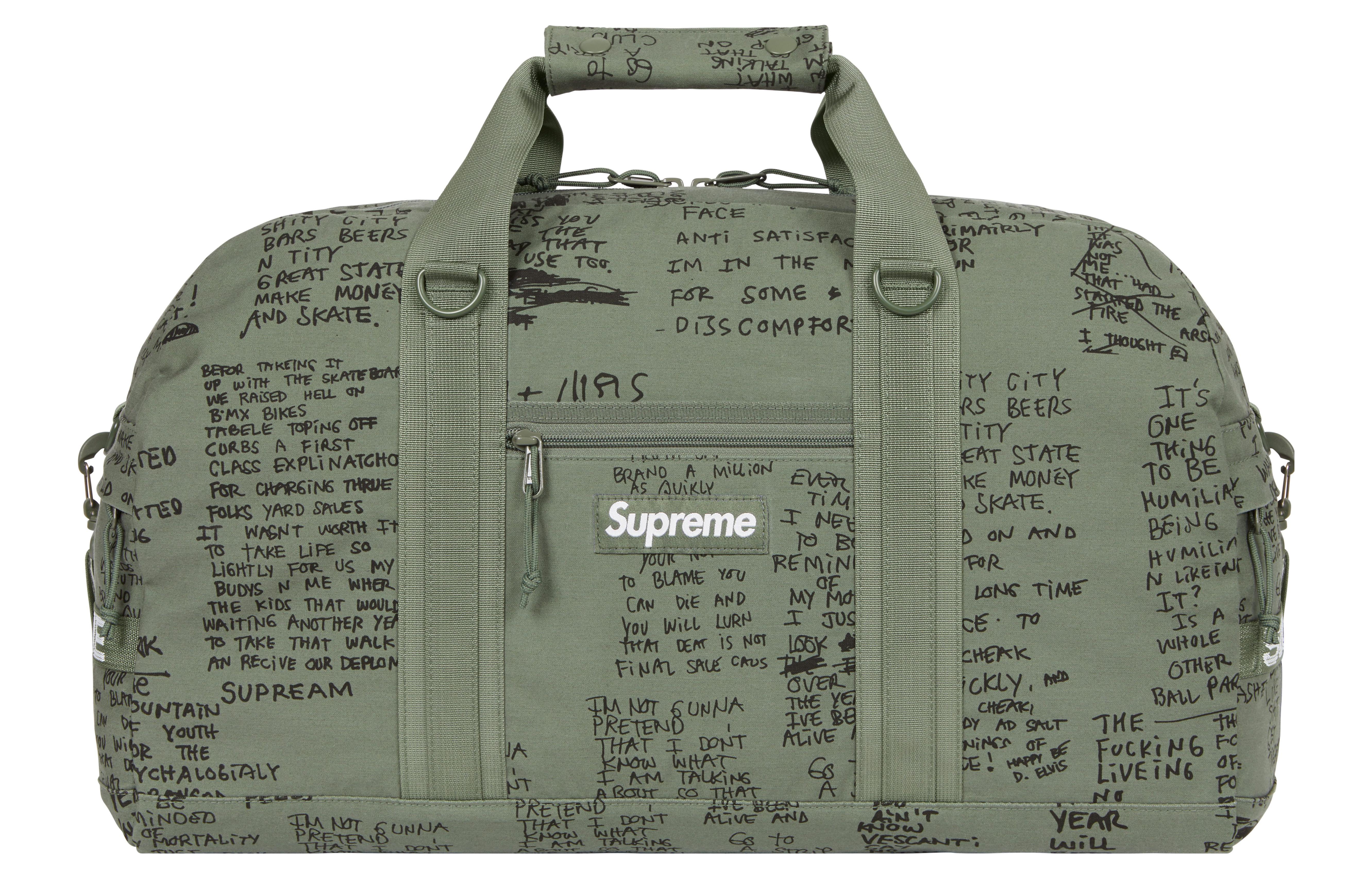 

Supreme Хлопковая багажная сумка, сумка через плечо, сумка через плечо, обычная унисекс, зеленая