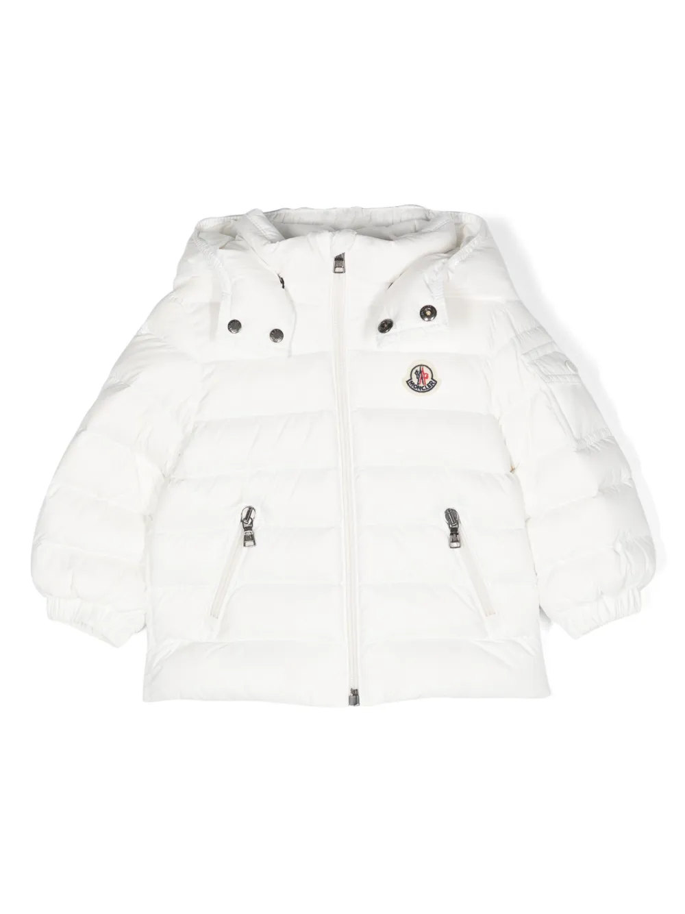 

Пуховик с логотипом Moncler Enfant, белый