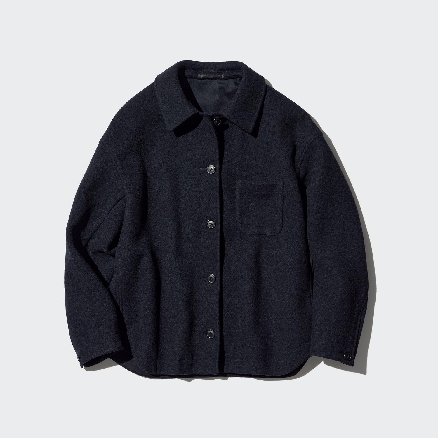 

Короткая куртка оверсайз UNIQLO, темно-синий