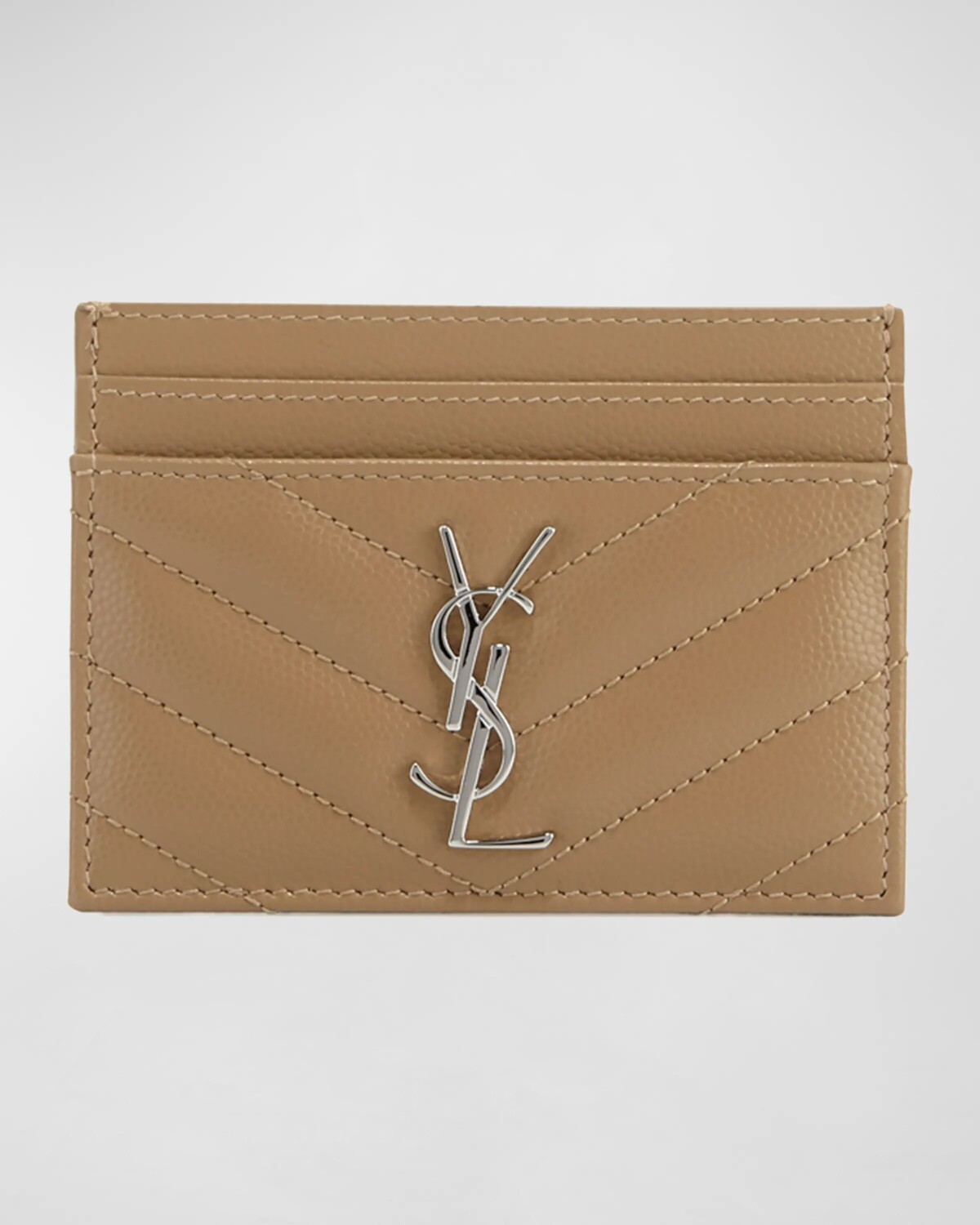 

Чехол для визиток YSL Monogram из зерненой кожи Saint Laurent, цвет Black