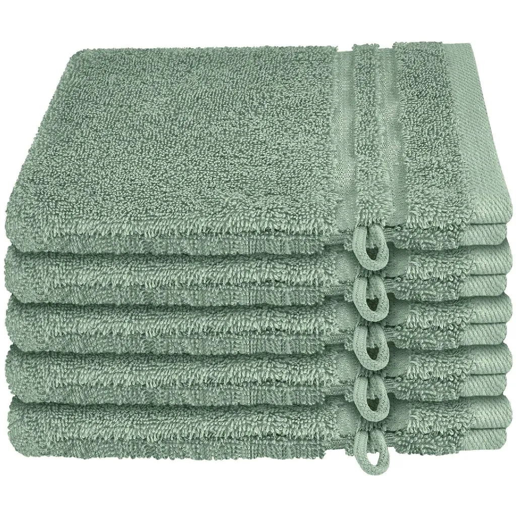 

Мочалка Milano в наборе из 5 штук с тканой каймой Schiesser, светло-зеленый