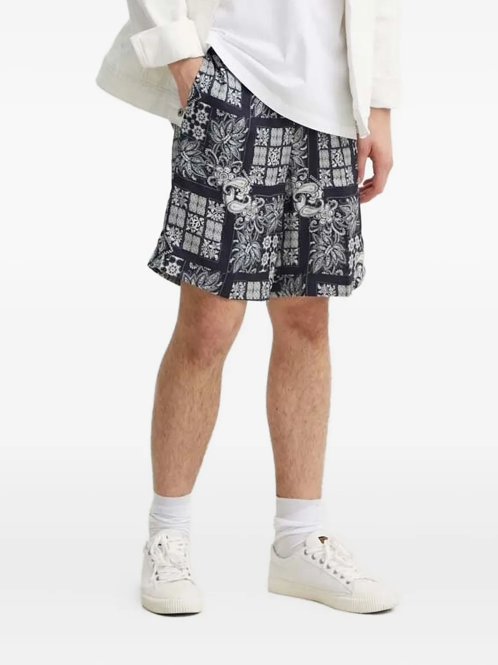 

Шорты с узором пейсли The Kooples, синий